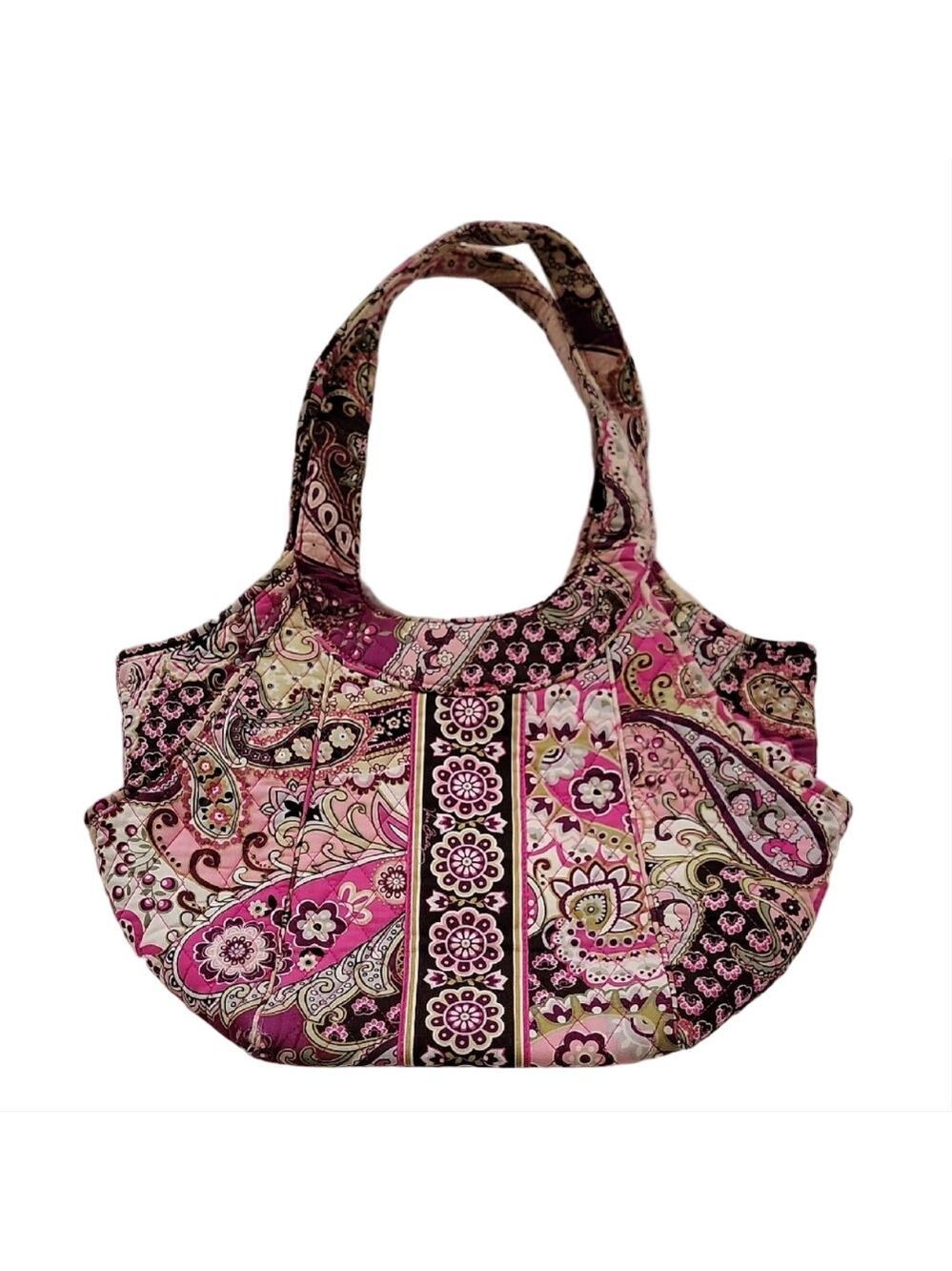 Vera Bradley Very Berry Side by Side Tote Bag Purse Pink Purple Paisley